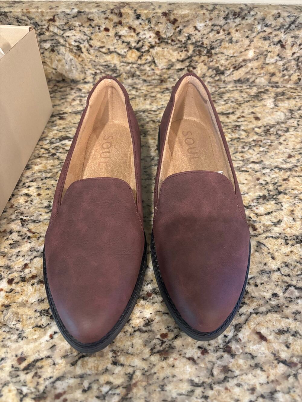 Naturalizer Soul Shoes Red Wine Yippee Lofter Slip-On Flats Size 8 Womans